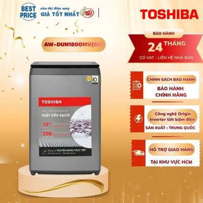 AW-DUN1800MV(SG) | Máy giặt Toshiba Inverter 17 kg AW-DUN1800MV(SG) - Hàng chính hãng