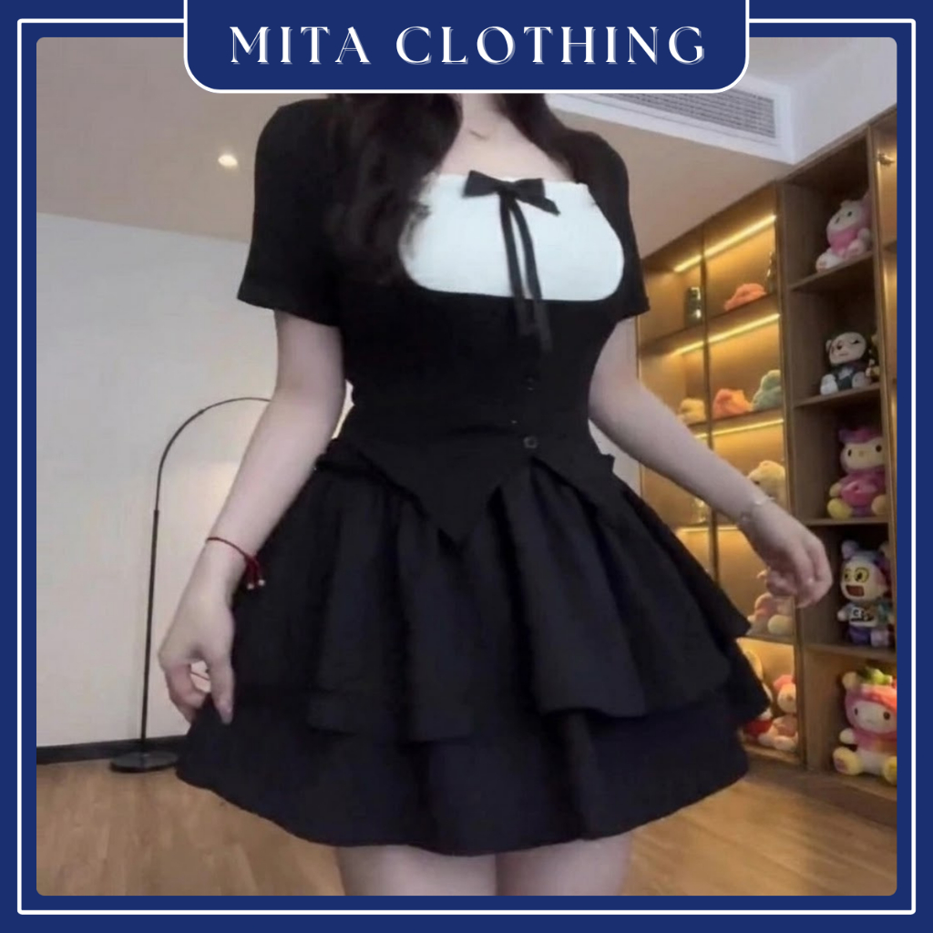 Áo Kiểu Nữ Cổ Vuông Vạt Eo Chất Thun Tăm Che Bụng Bigsize-AH13-Mita.clothing