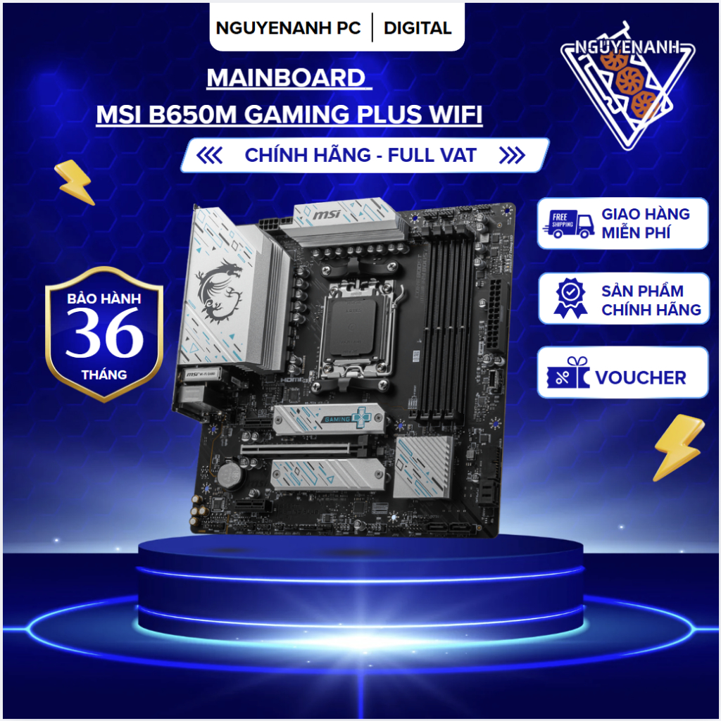 [Full Vat] Mainboard MSI B650M GAMING PLUS WIFI - Bh 36 tháng