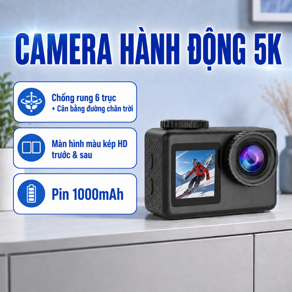 Máy quay chống sốc, máy quay độ bền cao, máy quay pin rời, máy quay 4K30fps, máy quay có WIFI, máy q