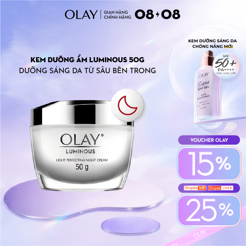 Kem Dưỡng Ẩm OLAY LUMINOUS Ban Đêm Sáng Da 50G