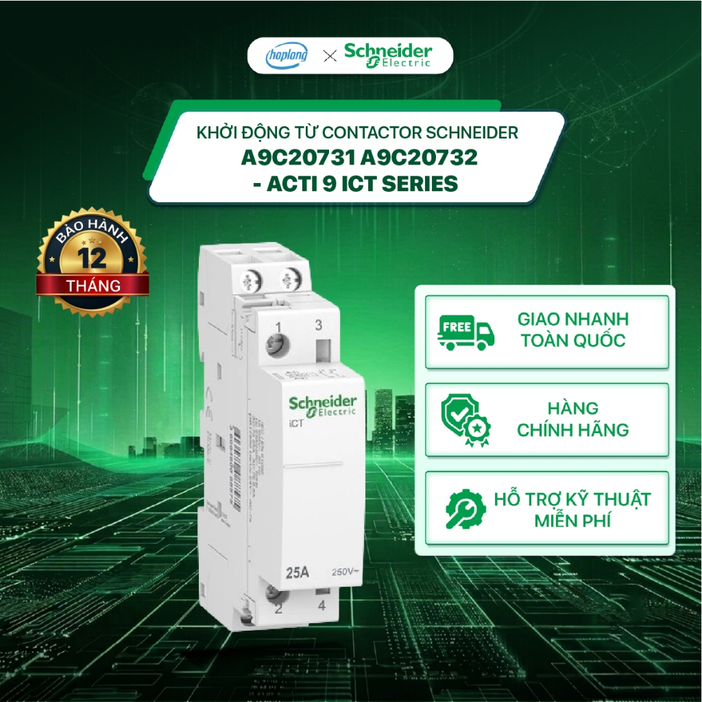 Khởi động từ Contactor Schneider A9C20731 A9C20732 - Acti 9 iCT Series - A9C20732