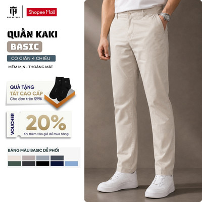Quần Kaki Nam MAC ARTHUR Phom Ôm Vừa, Khỏe Khoắn, Chất Vải Mềm Mịn, Co Giãn Tốt SP1