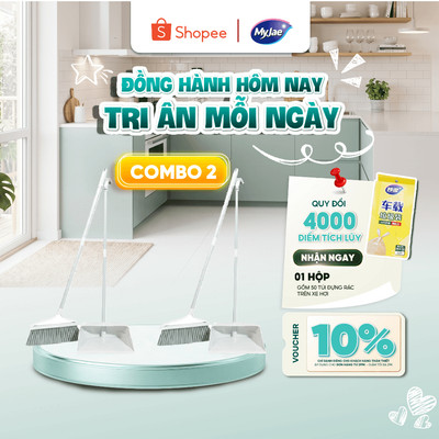 COMBO 2 Bộ chổi quét nhà có kèm đồ hốt rác đa năng MyJae