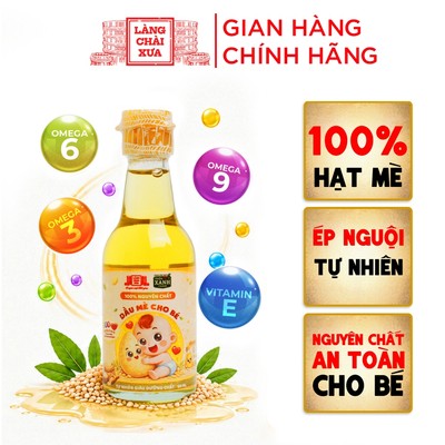 Dầu mè dinh dưỡng cho bé ăn dặm Làng Chài Xưa ép nguội tự nhiên chai 60ml
