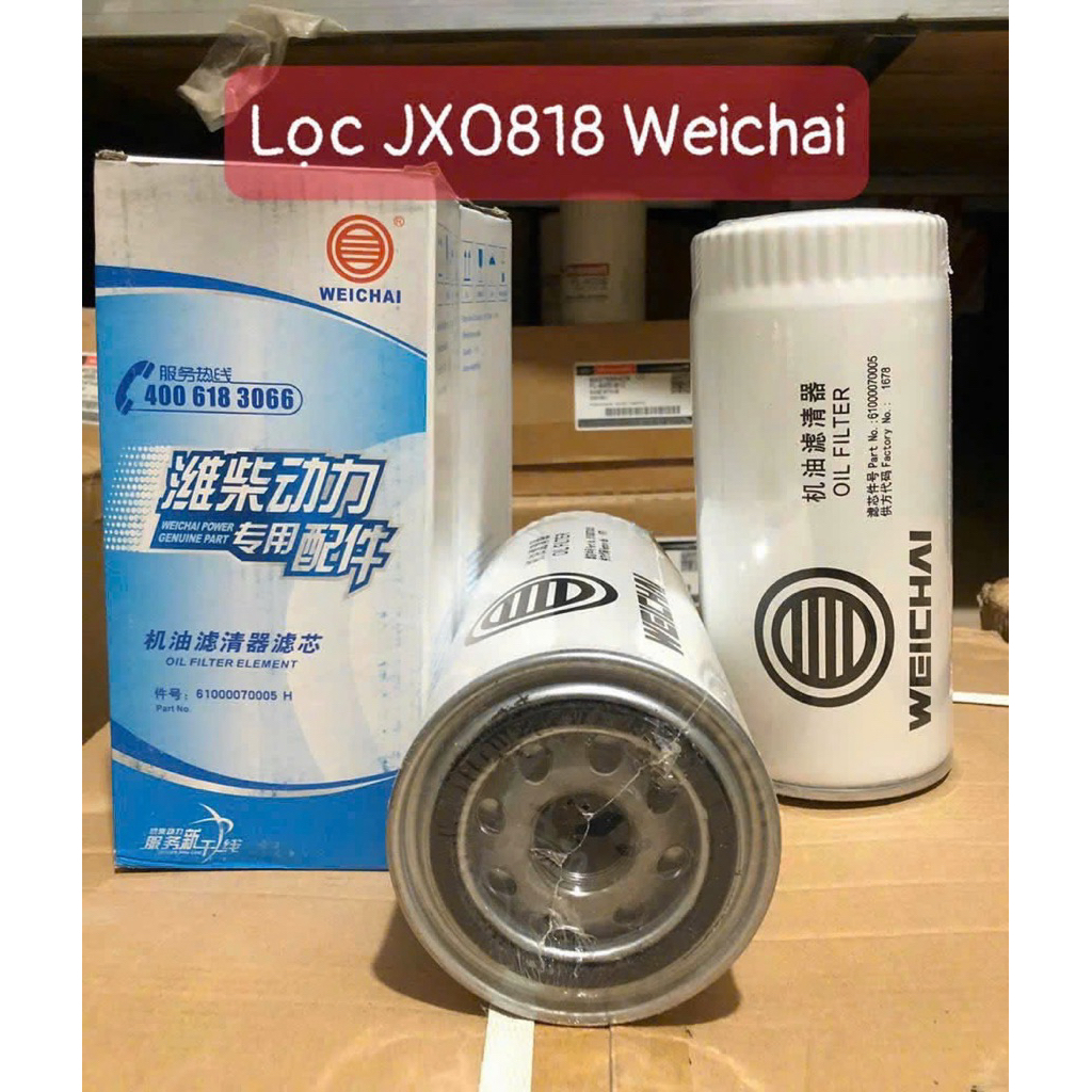lọc nhớt xe Weichai Jx0818 ( giá 1cái)