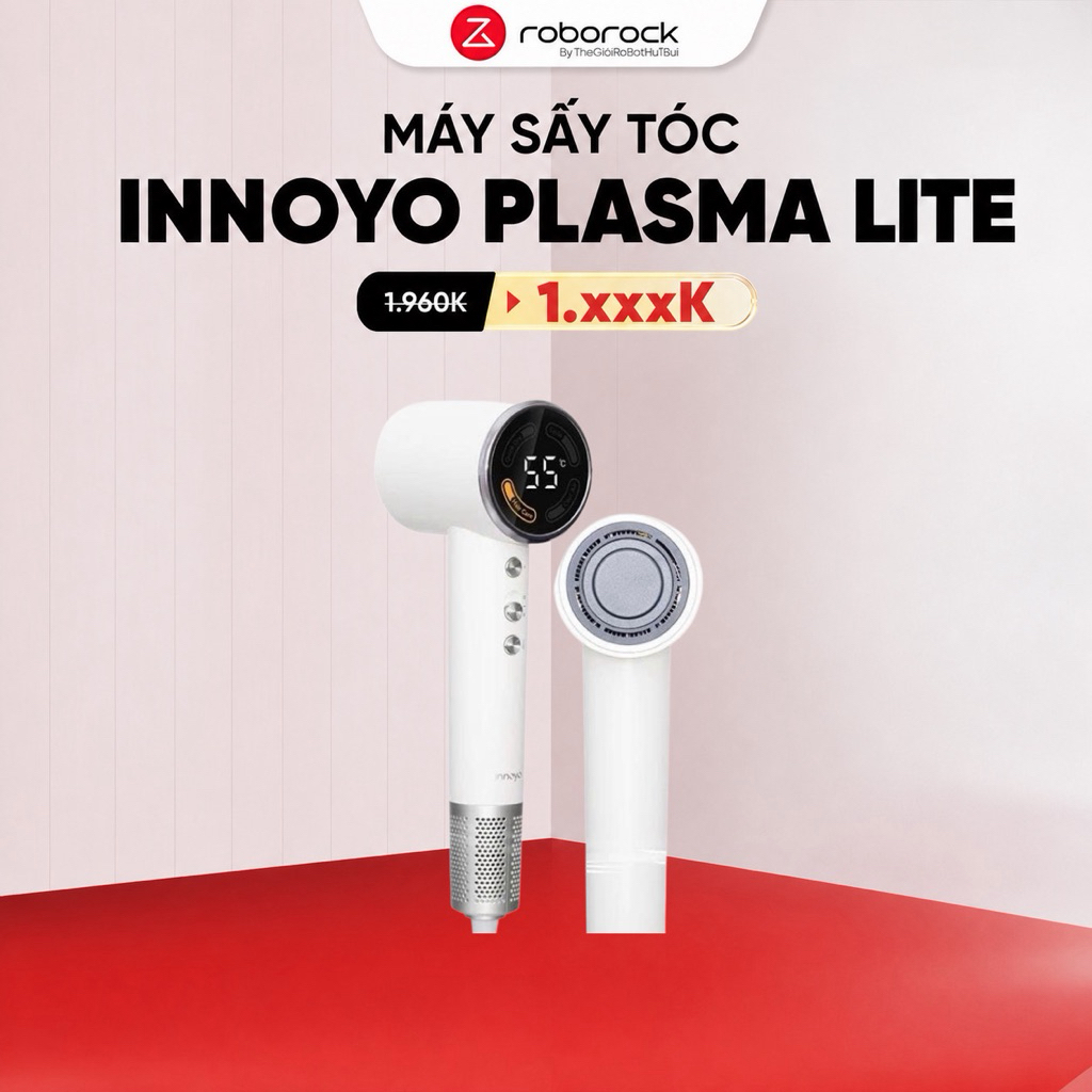 Máy sấy tóc Innoyo Plasma Lite - 200 triệu ion kép, - Bảo hành 12 tháng