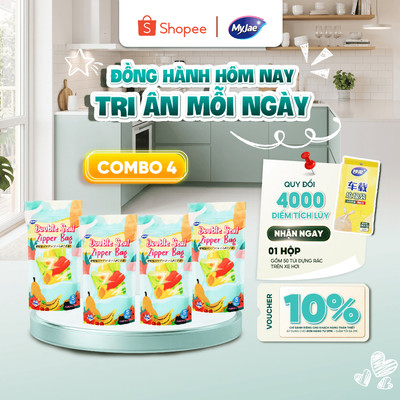 Combo 4 Túi Zip Đựng Thực Phẩm MyJae size S (20 cái)