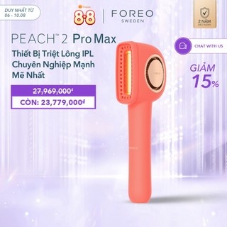 Máy triệt lông full body và mặt cao cấp FOREO PEACH 2 PROMAX với công nghệ IPL kết hợp với cơ chế làm lạnh cho làn da và xung massage T-sonic