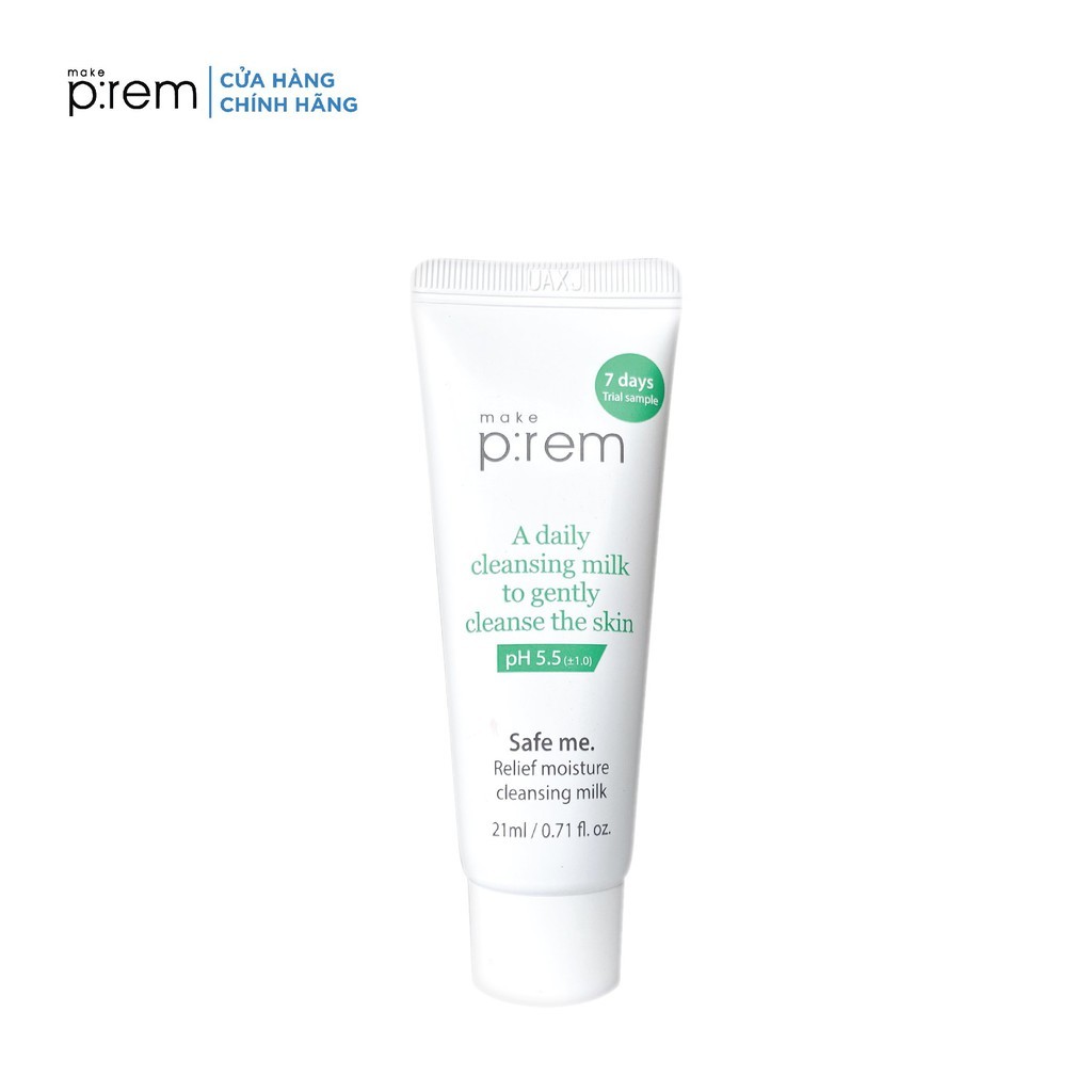 Combo 2 Tuýp Sữa tẩy trang Make Prem Minisize 21ml cho mọi loại da make p:rem