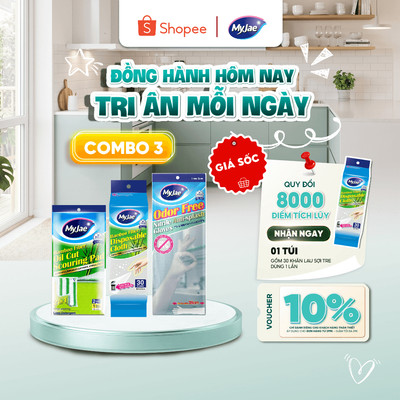 [COMBO 1 Bịch rửa chén +1 Cuộn khăn lau +1 Găng tay] Bộ sản phẩm Vệ Sinh Nhà Bếp Sạch Gọn, An Toàn, Tiện Dụng
