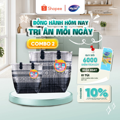 COMBO 2 Size M+L Túi giữ nhiệt nóng lạnh MyJae tiện lợi