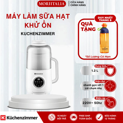 Máy Làm Sữa Hạt Kuchenzimmer 1.2L 8 Chế Độ - Xay Nấu Đa Năng, Vệ Sinh Tự Động, Lưỡi Dao Inox-012423