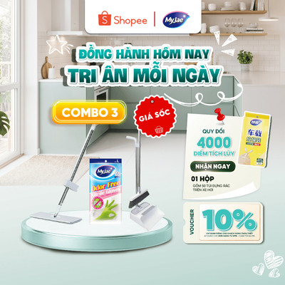 SỐ LƯỢNG CÓ HẠN - Bộ 3 món dụng cụ lau dọn gia đình tiện lợi, thông minh, tiết kiệm thời gian
