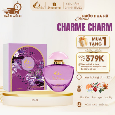 Nước Hoa Nữ Charme Charm 50ml Chính Hãng – Sang Trọng, Ngọt Dịu, Hiện Đại, Lưu Hương 7–12 Giờ