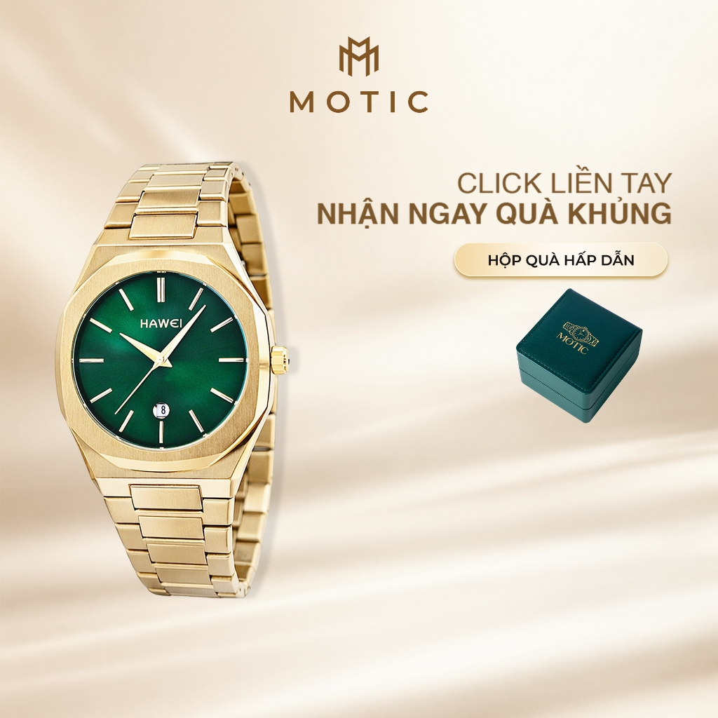 Đồng Hồ Nam Hawei 6559 Mặt Vuông Lịch Lãm Sang Trọng Cuốn Hút | MOTIC