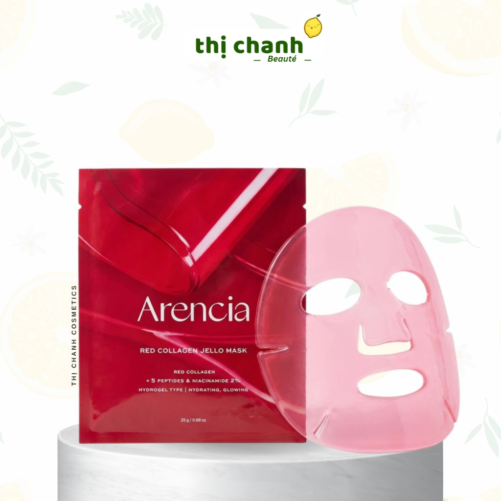 Mặt Nạ Thạch Chống Lão Hoá, Dưỡng Sáng ARENCIA Red Collagen Jello Mask 25g