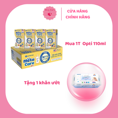 Thùng 48 Hộp Sữa Bột Pha Sẵn Nutricare Metacare Opti Vàng 110ml