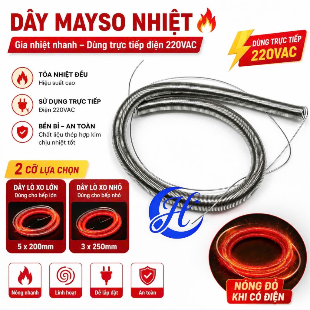 Dây mayso nhiệt lò xo gia nhiệt thay thế dây nhiệt bếp điện lò xo H&H Kids