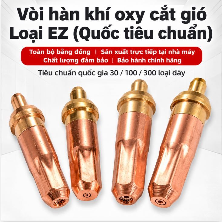 Combo 5 Bép Cắt Oxy Gas G01/G03 – Béc Cắt Đồng Cho Tay Cắt (G01-30/100/300, G03-30/100/300)