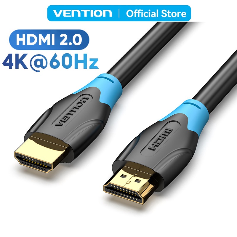 Cáp HDMI 2.0 Vention 4K 60Hz, 18Gbps, Hỗ Trợ ARC HDCP 2.2, Đầu Cắm Mạ Vàng…