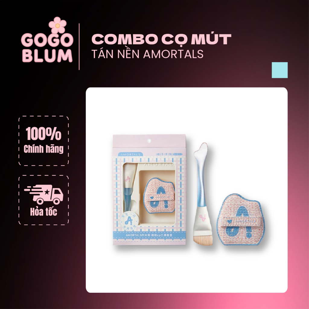 COMBO Cọ Tán Nền, Mút Nền Tiên Cá AMORTALS, Cọ dàn nền AMORTALS, Bí Quyết Lớp Nền Mỏng Mịn Tự Nhiên