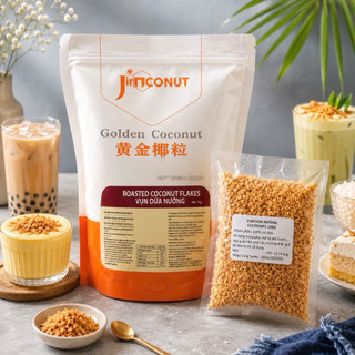 Vụn dừa nướng Golden Coconut 100g (Loại 1, Tách từ túi 1kg)