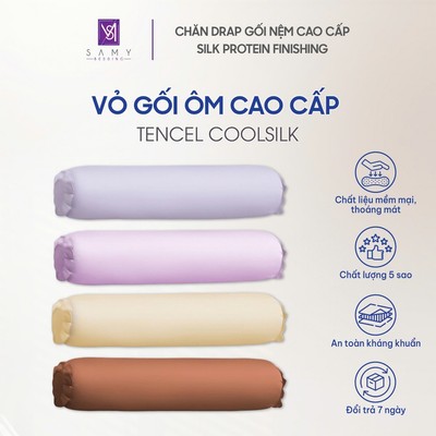 Vỏ Gối Ôm Lụa Tencel Coolsilk SAMY BEDDING Cao Cấp Êm Ái Thoáng Mát