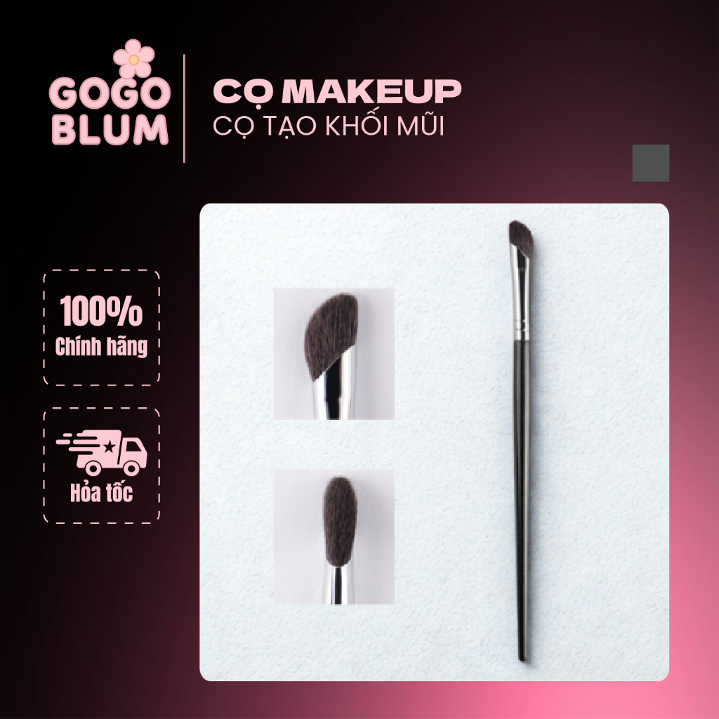 Cọ quạt đánh khối và bắt sáng mũi Cọ Khối Cọ Xéo Đánh Khối Mũi Đầu Vát Dẹt Lông Mềm Dễ Sử Dụng