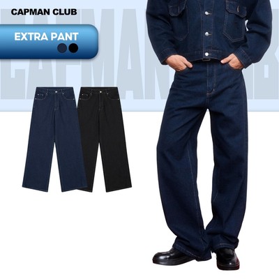 Quần dài jean nam EXTRA ống rộng CAPMAN CLUB, quần jean nam phom rộng trẻ trung - thoải mái