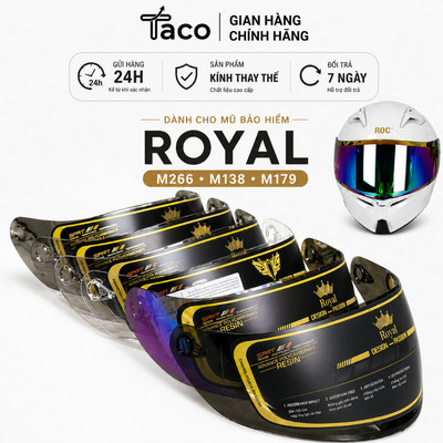 Kính Mũ Fullface TACO A-G-U, Royal M136, Kính Rời Thay Thế Cho Nón Bảo Hiểm Fullface, Phù Hợp Nón Royal M136 & ASIA MT13