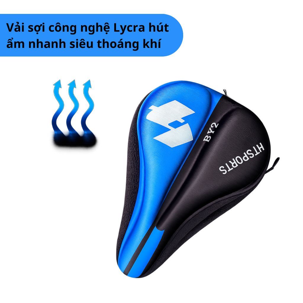 Bọc yên xe đạp thể thao HT-SPORT, đệm silicon êm ái thoáng khí chống trơn trượt