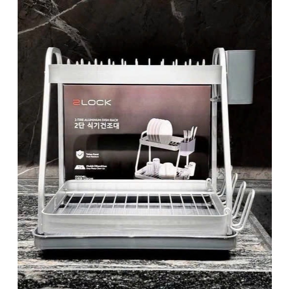 Kệ bát đĩa 2 tầng chính hãng từ 2lock thương hiệu Hàn Quốc