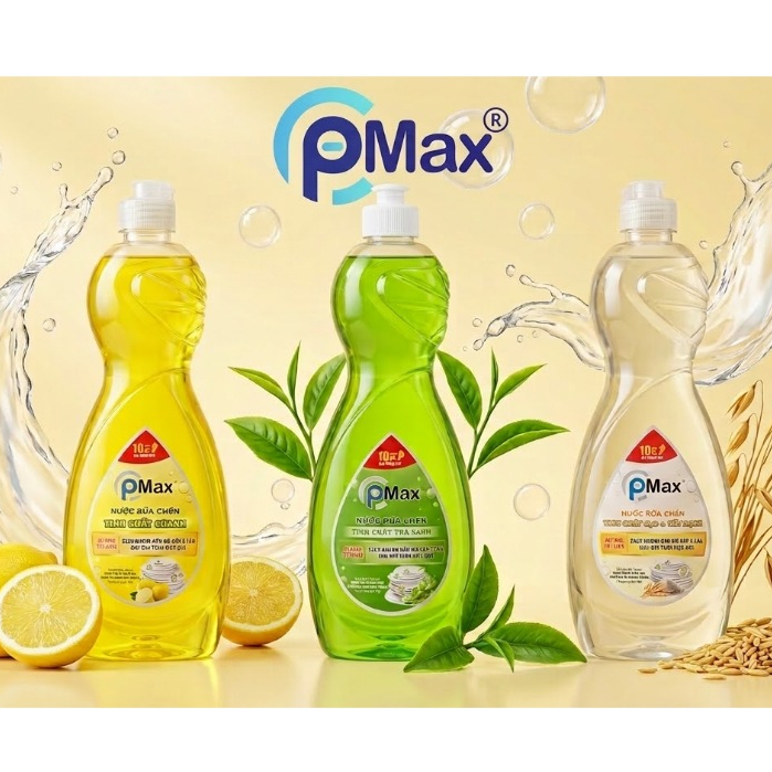 Nước Rửa Chén Thiên Nhiên PMAX - Nhà Bếp Sạch Dầu Mỡ, Khử Mùi
