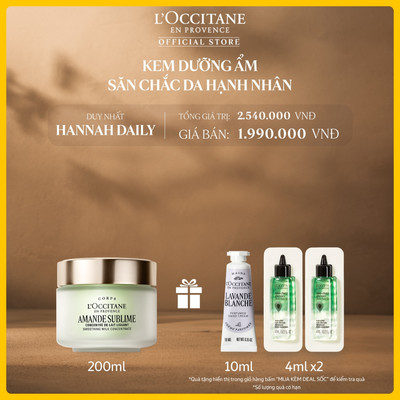 [HANNAH DAILY] Kem Dưỡng Thể Hạnh Nhân L'Occitane Almond Body Cream - Phiên Bản Mới
