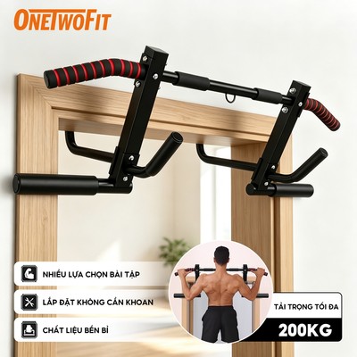 OneTwoFit xà đơn Thanh Kéo Lên Thanh ngang có thể điều chỉnh trên cửa Thanh treo tường gắn cửa