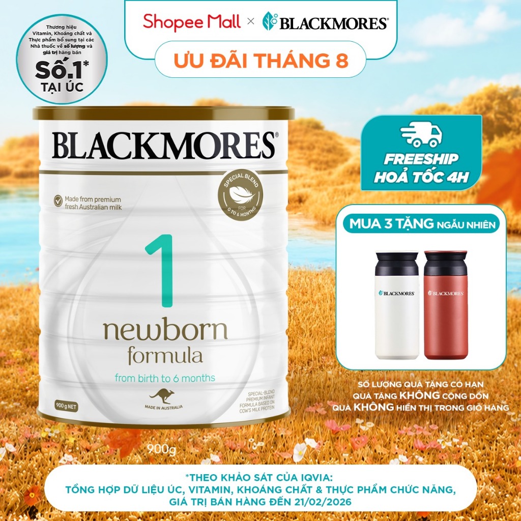 [DATE MỚI] Sữa Bột Blackmores Newborn Formula 1 900g (BM1)