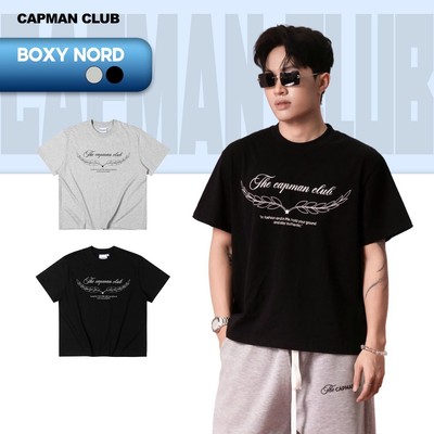 [OUTLET 50%] Áo thun nam nữ tay ngắn NORD form Boxy CAPMAN CLUB trẻ trung thoải mái