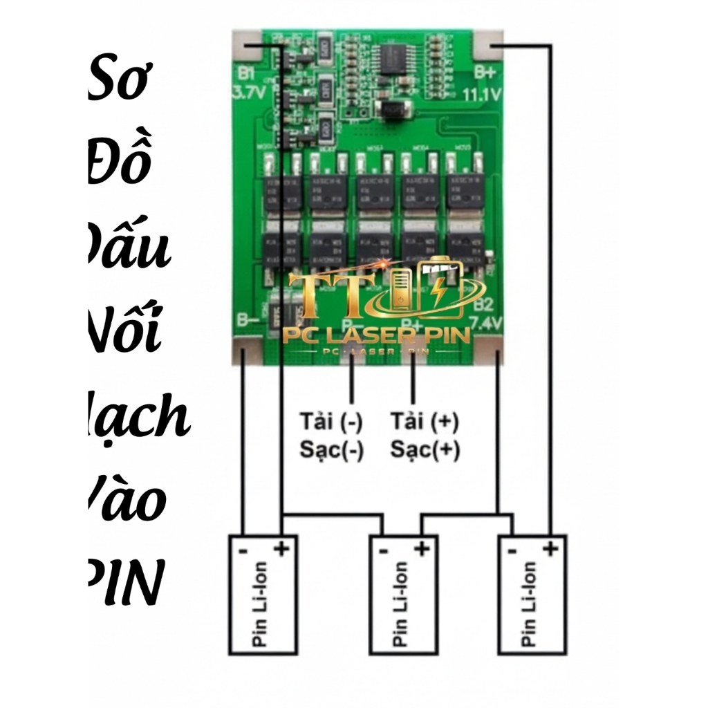 Mạch BW chính hãng 3S 12V 30A BW bảo vệ pin Li-ion 3.7V