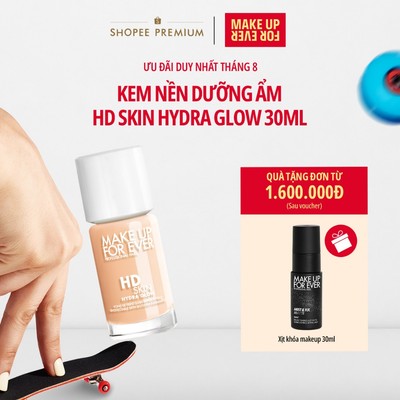 Kem Nền Dưỡng Ẩm Và Giúp Da Căng Bóng Hd Skin Hydra Glow Foundation 30ml - MAKE UP FOR EVER