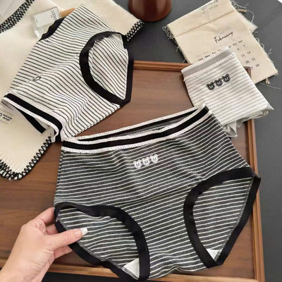 Combo 3 Mix Màu Quần Lót Nữ Cotton Mix Kẻ Freesize (55-65kg) QL9022 Nội Y Bechipi