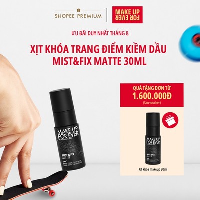 Xịt Khóa Cố Định Lớp Trang Điểm Kiềm Dầu MIST&FIX MATTE 30ml - MAKE UP FOR EVER