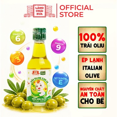 Dầu Olive Nguyên Chất Chai 60ml Ép Lạnh Từ ITALIAN OLIVE cho bé ăn dặm Làng Chài Xưa