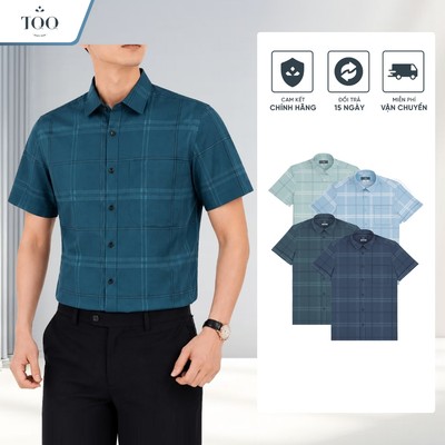 [SALE] Áo Sơ Mi Nam Ngắn Tay Vạt Ngang TQQ K515CB Vải Mềm Mịn Thấm Hút Mồ Hôi Tốt Mát Mẻ