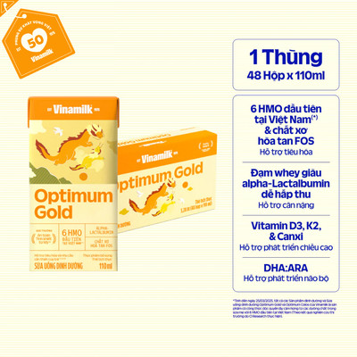 Thùng 48 hộp Sữa pha sẵn Vinamilk Optimum Gold 110ml