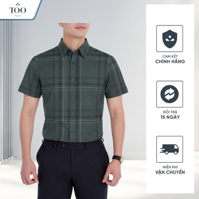 Áo Sơ Mi Nam Công Sở Kẻ Trẻ Trung Không Nhăn Thoáng Mát TQQ K602CB
