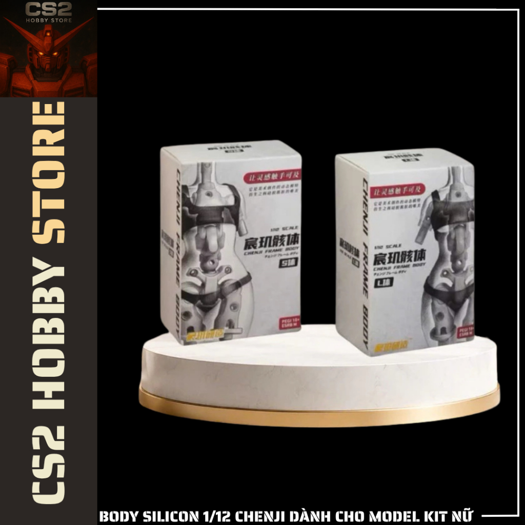 ( Hàng Sẵn ) Body Silicon 1/12 Chenji Dành Cho Model Kit Nữ