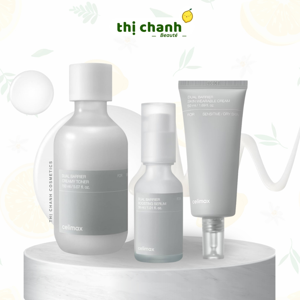 Toner/ Serum/ Kem Dưỡng Phục Hồi Da CELIMAX Dual Barrier Creamy Toner/ Serum/ Cream