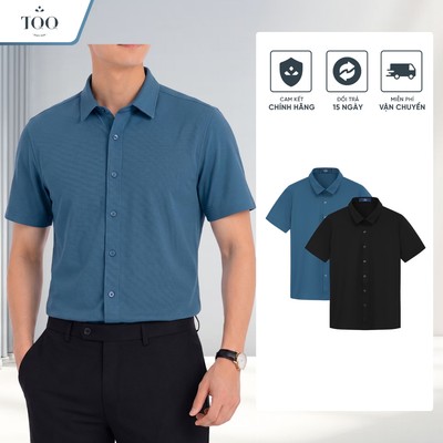 Áo Sơ Mi Nam Ngắn Tay Thun Lạnh Co Giãn Không Nhăn TQQ SMK38C
