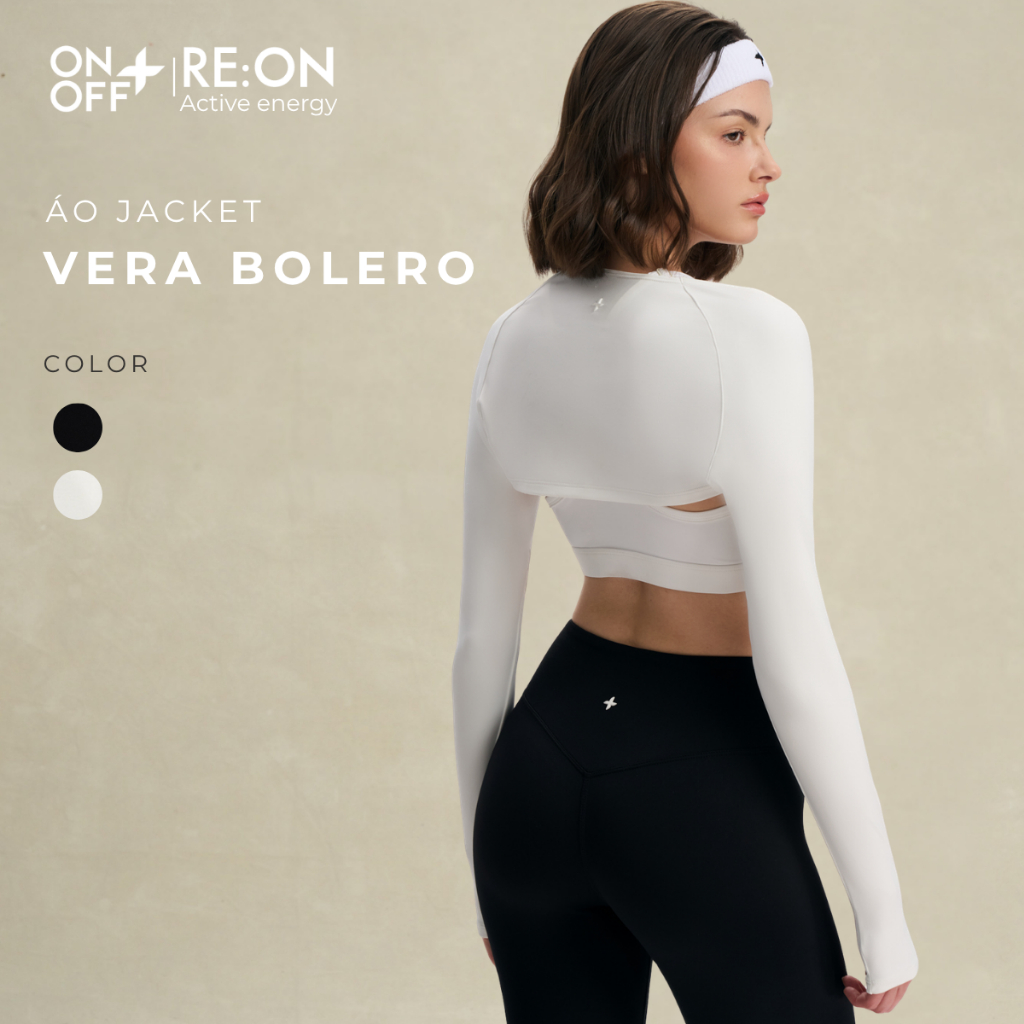 Áo khoác thể thao nữ Bolero Jacket LINE ON dáng lửng hỗ trợ tập gym chơi tennis pickleball ONOFF - 1